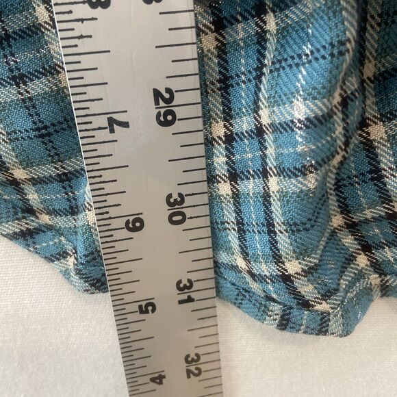 Loft Blue Black And White Button Up Shirt Size XS - Picture 4 of 7